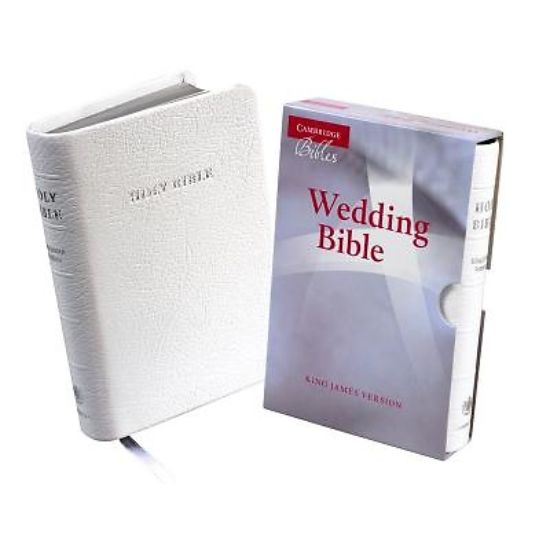 King James Version Wedding Bible - White French Mo