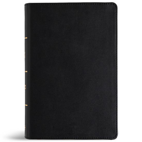 Picture of CSB Large Print Personal Size Reference Bible, Optimal Type, Digital Study Edition, Black Genuine Leather, Indexed