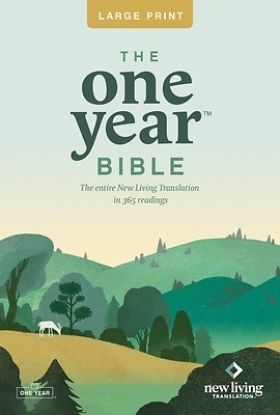 Picture of Bible NLT One Year Premium Slimline Large Print 10th Anniversary