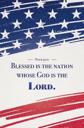 Picture of Patriotic Blessed is the Nation Bulletin