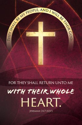 Picture of Revival For They Shall Return Unto Me Jeremiah 24:7 KJV Bulletin