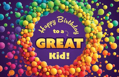Picture of Kids Birthday Happy to a Great Kid! Postcards