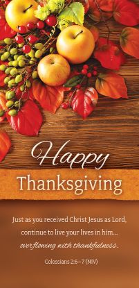 Picture of Happy Thanksgiving Col 2:6-7 NIV Offering Envelope