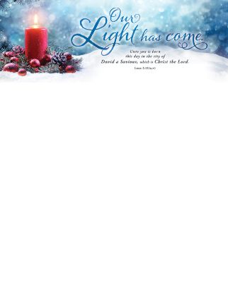 Picture of Our Light Has Come Christmas Letterhead