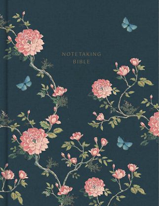 Picture of CSB Notetaking Bible, Expanded Reference Edition, Navy/Floral Cloth Over Board
