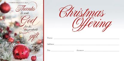 Picture of Thanks Be Unto God Gift Christmas Off Envelope