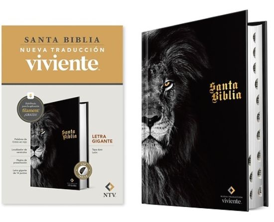 Picture of Biblia Letra Gigante Ntv Con Filament, León (Tapa Dura, Índice, Letra Roja)