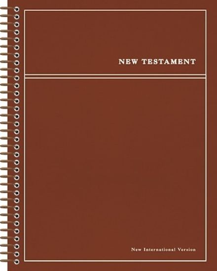 Picture of Niv, Journal the Word Bible, Single-Column, Spiral-Bound Edition, New Testament, Cloth Hardcover Spiral, Red, Red Letter, Comfort Print