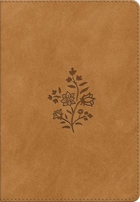 Picture of ESV Large Print Personal Size Bible, Red Letter (Trutone, Nubuck Caramel, Wildflower Design)