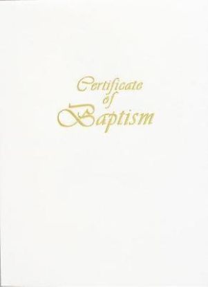 Picture of Contemporary Steel-Engraved Child Baptism Certificate (Pkg of 3)