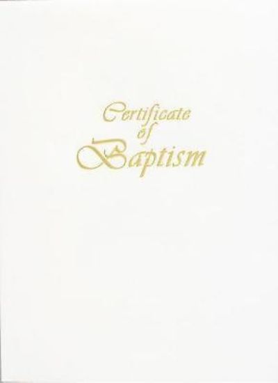 Picture of Contemporary Steel-Engraved Child Baptism Certificate (Pkg of 3)
