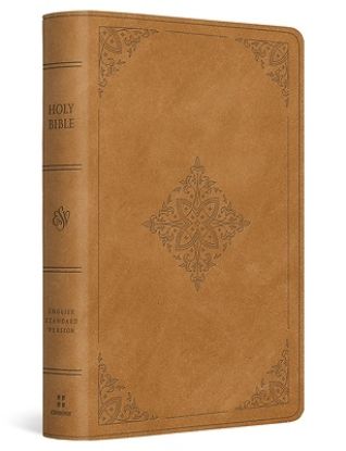 Picture of ESV Large Print Bible (Trutone, Nubuck Caramel, Fleur-De-Lis Design)