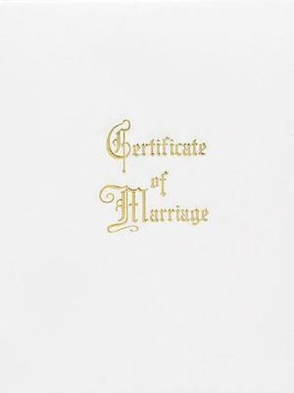 Picture of Marriage Certificate Booklet with Service