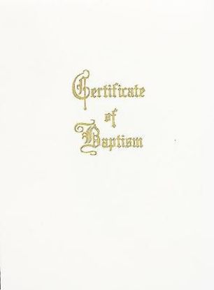 Picture of Traditional Steel-Engraved Child Baptism Certificate (Pkg of 3)