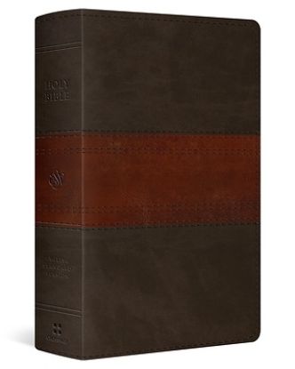 Picture of ESV Large Print Personal Size Bible, Red Letter, Indexed (Trutone, Forest/Tan, Trail Design)