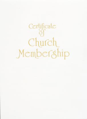 Picture of Contemporary Steel-Engraved Church Membership Certificate (Pkg of 3)