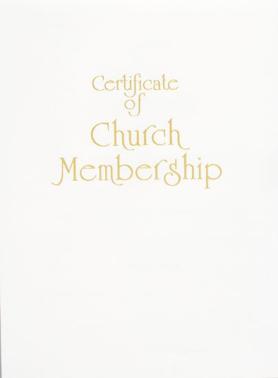 Picture of Contemporary Steel-Engraved Church Membership Certificate (Pkg of 3)