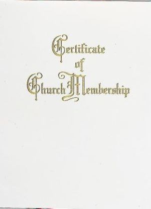 Picture of Traditional Steel-Engraved Church Membership Certificate (Pkg of 3)