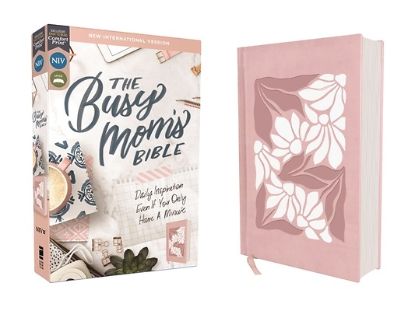 Picture of Niv, the Busy Mom's Bible, Leathersoft Over Board, Pink, Red Letter, Comfort Print