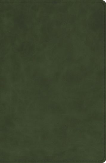 Picture of CSB Large Print Personal Size Reference Bible, Optimal Type, Holman Handcrafted Collection, Marbled Olive Premium Calfskin