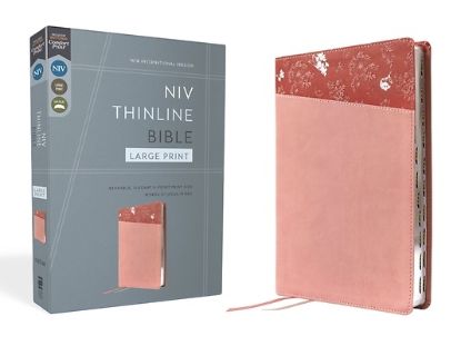 Picture of Niv, Thinline Bible, Large Print, Leathersoft, Pink, Red Letter, Thumb Indexed, Comfort Print