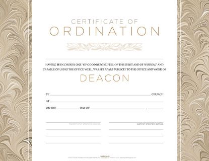 Picture of Deacon Ordination Flat Certificate (Pkg 6)