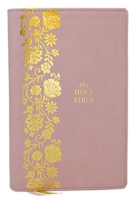 Picture of KJV Personal Size Large Print End-Of-Verse Reference Bible, Pink Leathersoft, Red Letter, Comfort Print (Thumb Indexed)