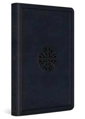 Picture of ESV Large Print Value Thinline Bible (Trutone, Navy, Mosaic Cross Design)