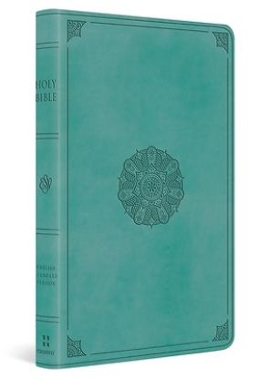 Picture of ESV Large Print Value Thinline Bible (Trutone, Turquoise, Emblem Design)