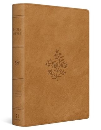 Picture of ESV Giant Print Personal Size Bible, Red Letter, Indexed (Trutone, Nubuck Caramel, Wildflower Design)