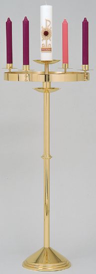 Picture of Koleys K556 Combination Advent Wreath/Paschal Candlestick