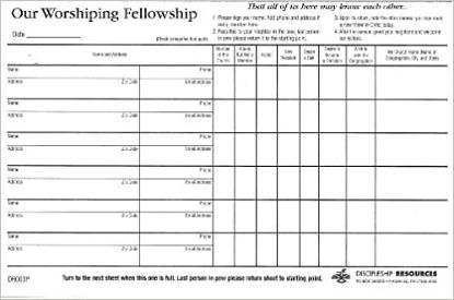 Picture of Attendance Registration Pads (Package of 20)
