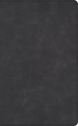 Picture of NASB Verse-By-Verse Reference Bible, Holman Handcrafted Collection, Marbled Slate Premium Calfskin