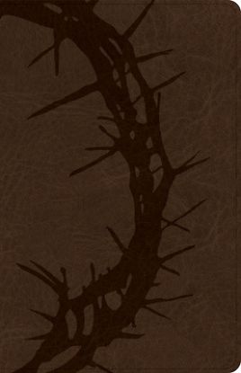 Picture of CSB Large Print Personal Size Reference Bible, Optimal Type, Digital Study Edition, Brown Crown of Thorns Leathertouch