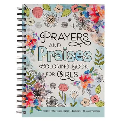 Picture of Coloring Book Spiral Prayers & Praises for Girls