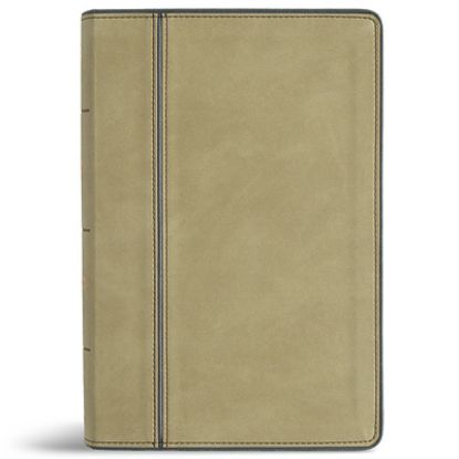 Picture of CSB Personal Size Giant Print Bible, Optimal Type, Digital Study Edition, Sage Suedesoft Leathertouch