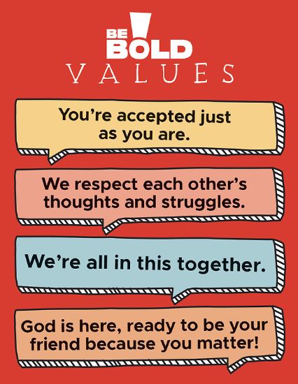 Picture of Be Bold Values Poster