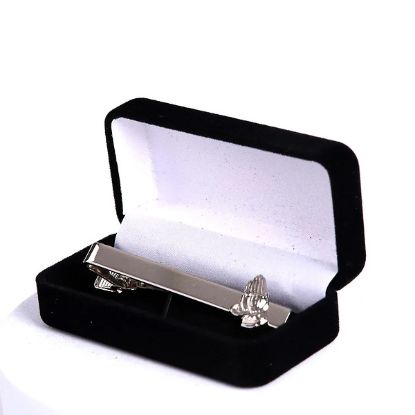 Picture of Praying Hands Silver Tie Bar