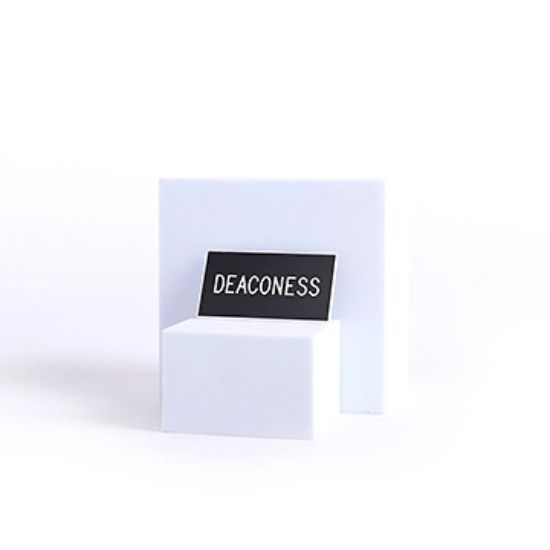 Picture of Black and White Deaconess Pin-On Badge