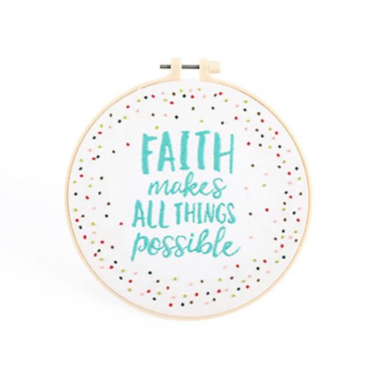 Picture of Embroidery Kit - Faith Makes All Things Possible