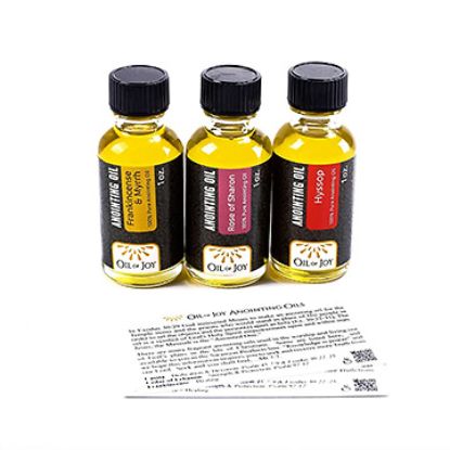 Picture of Anointing Oil Best Seller Assortment 1 OZ 3PC (Frank & Myrrh, Rose of Sharon, Hyssop)