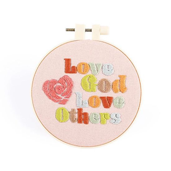 Picture of Embroidery Kit - Love God Love Others 10CM