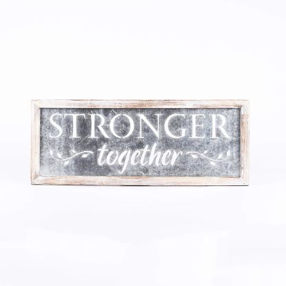 Picture of Wall Decor Tin Stronger Together 30X11.75X.5