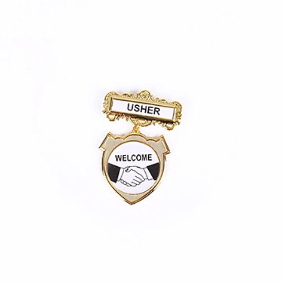 Picture of Badge Shield Usher Shaking Hands Magnet