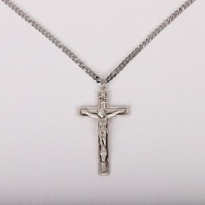 Picture of Necklace Crucifix Sterling Med 24"