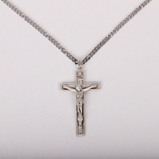 Picture of Necklace Crucifix Sterling Med 24"