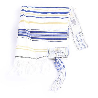 Picture of Prayer Shawl Hebrew Messianic W/Tallit Royal 72"X22"