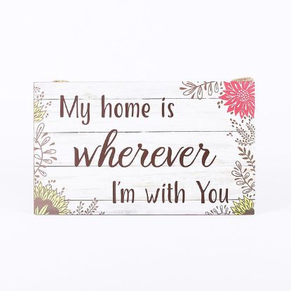Picture of Wall Decor Wood W/ Rope My Home