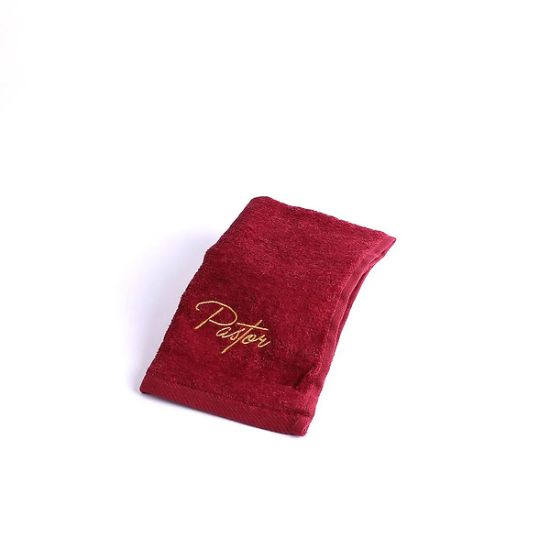 Picture of Pastor Towel Pastor Burgundy Cotton
