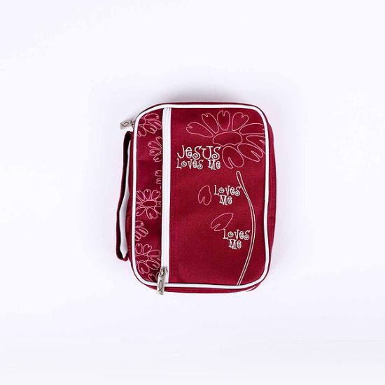 Picture of Canvas Bible Cover Jesus Loves Medium